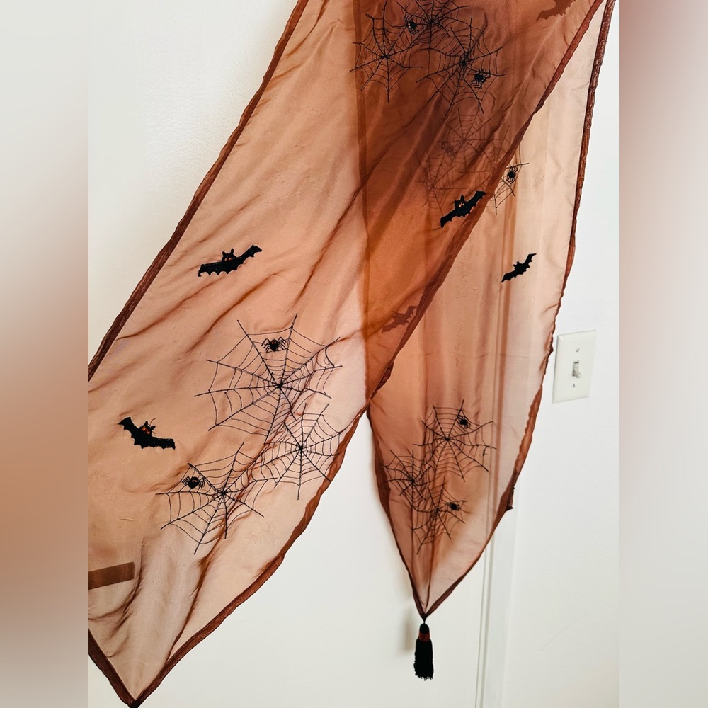 Halloween Spider Web Costume Scarf. 12.5”*72”